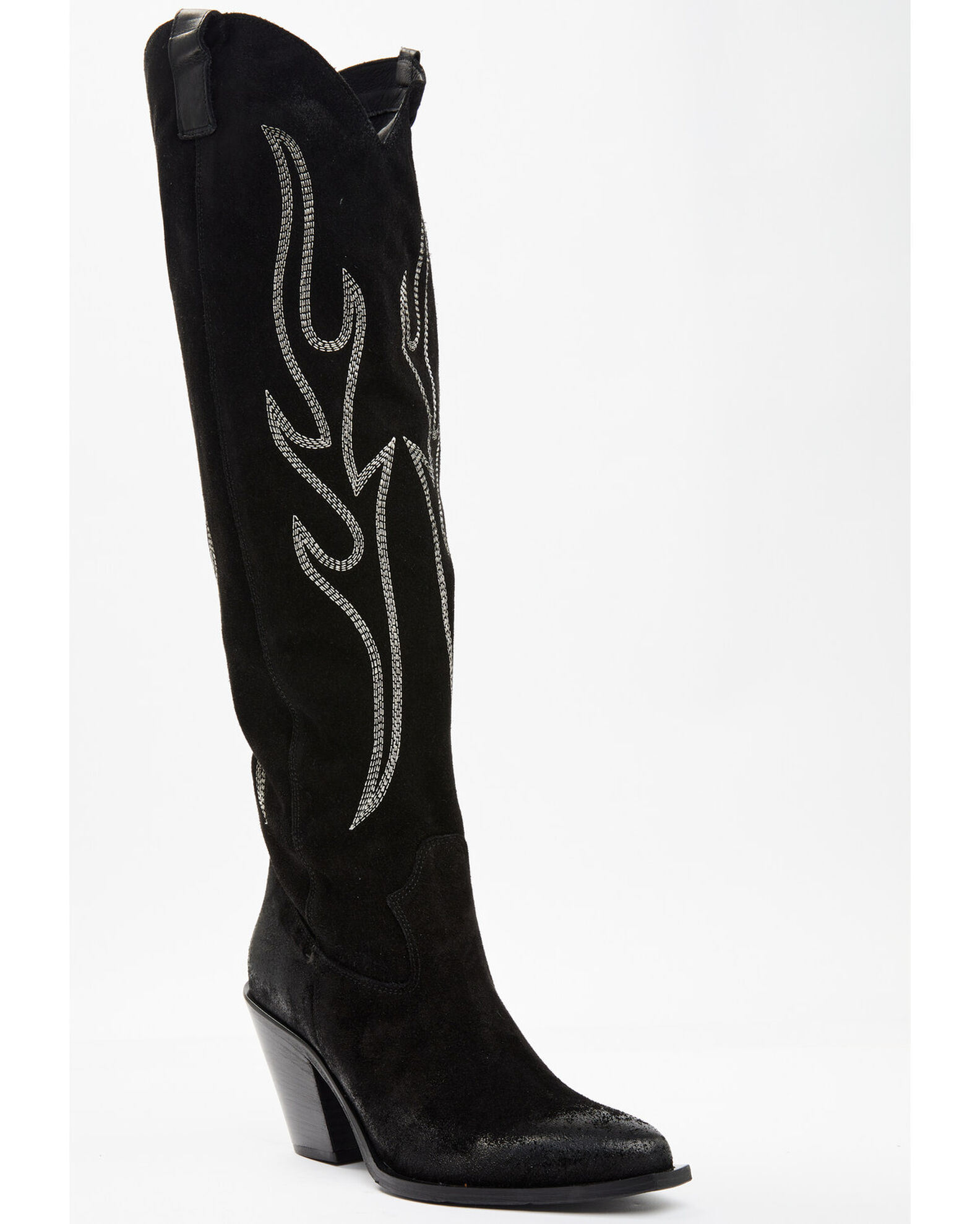 Black suede discount cowboy boots womens