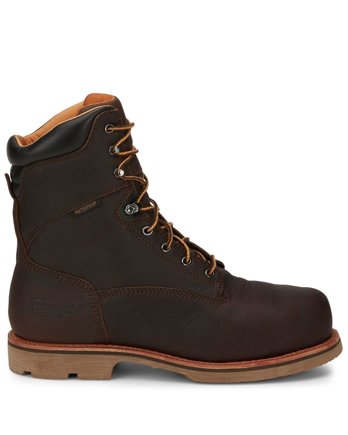 Image #2 - Chippewa Men's Serious Plus Waterproof Work Boots - Composite Toe, Brown, hi-res