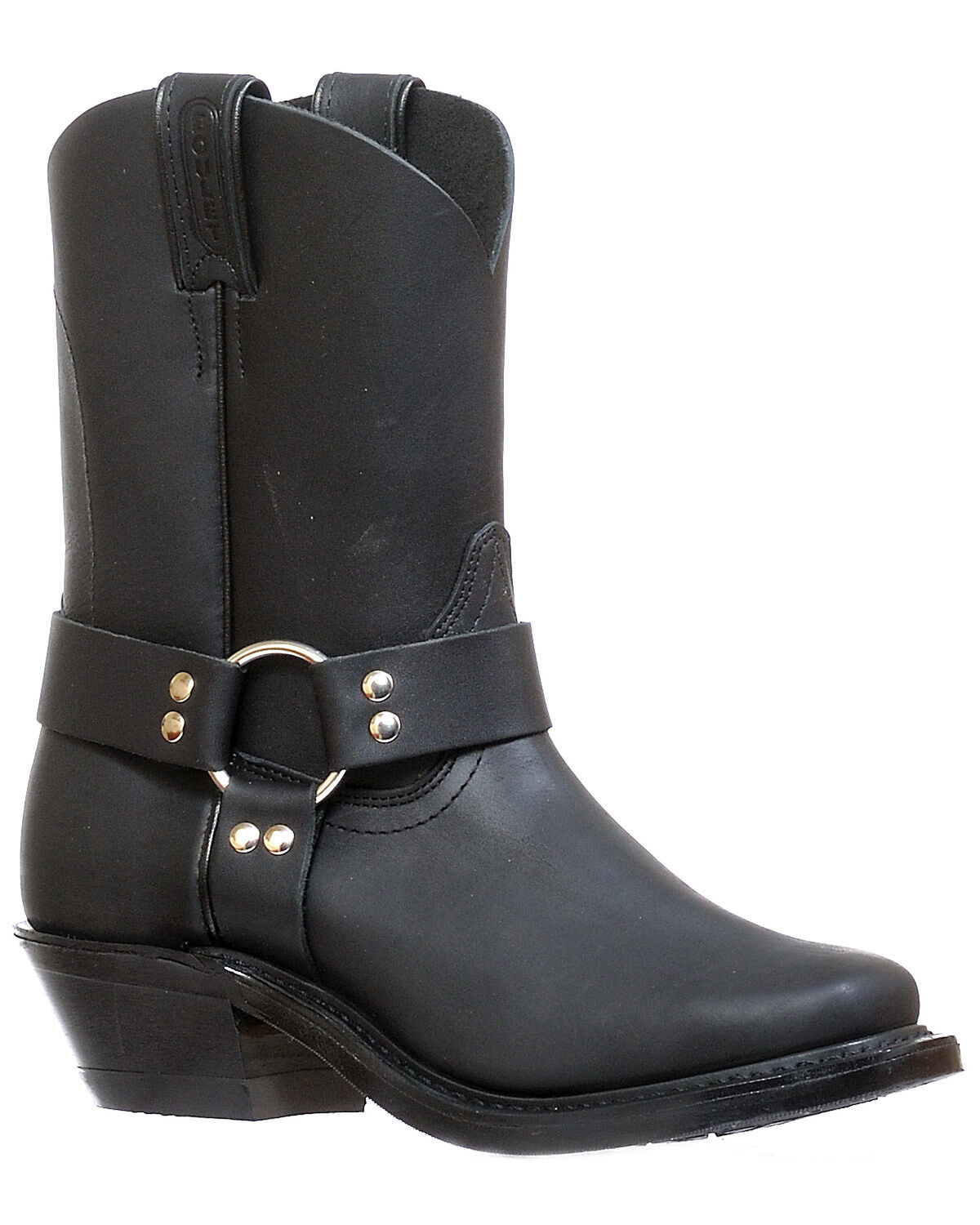 ladies black biker style boots