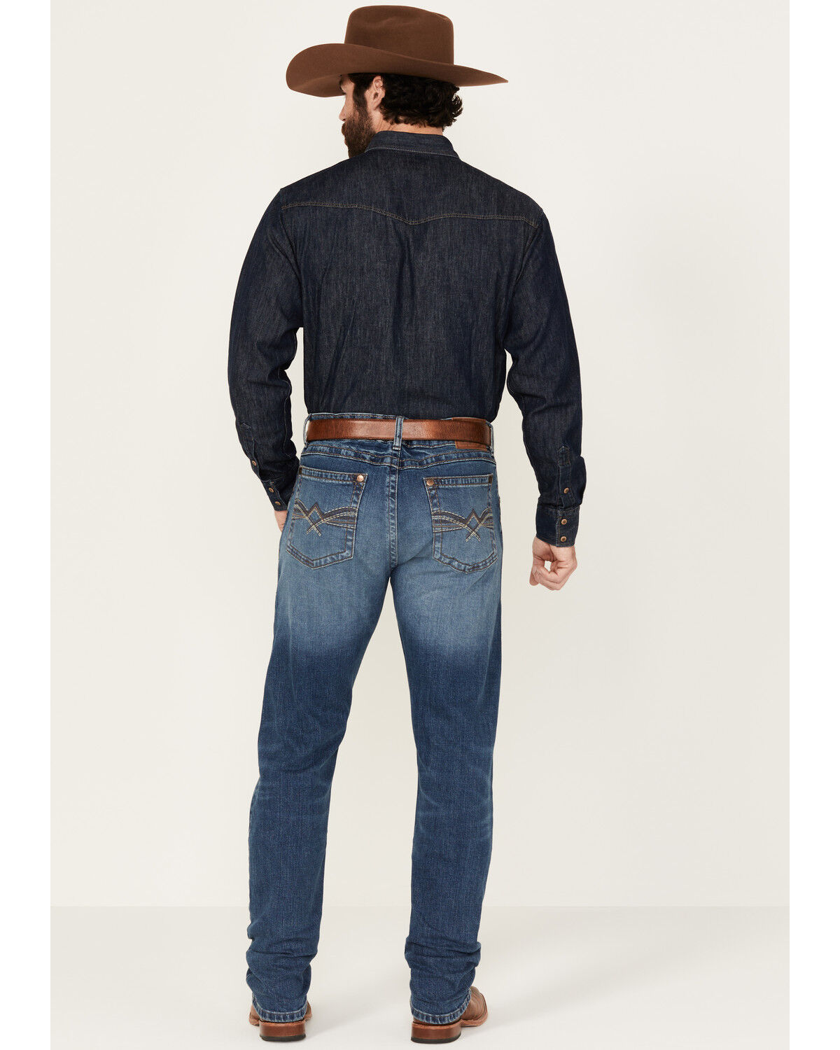 Image #3 - Rock 47 by Wrangler Men's Highland Medium Wash Slim Straight Stretch Denim Jeans, Medium Wash, hi-res