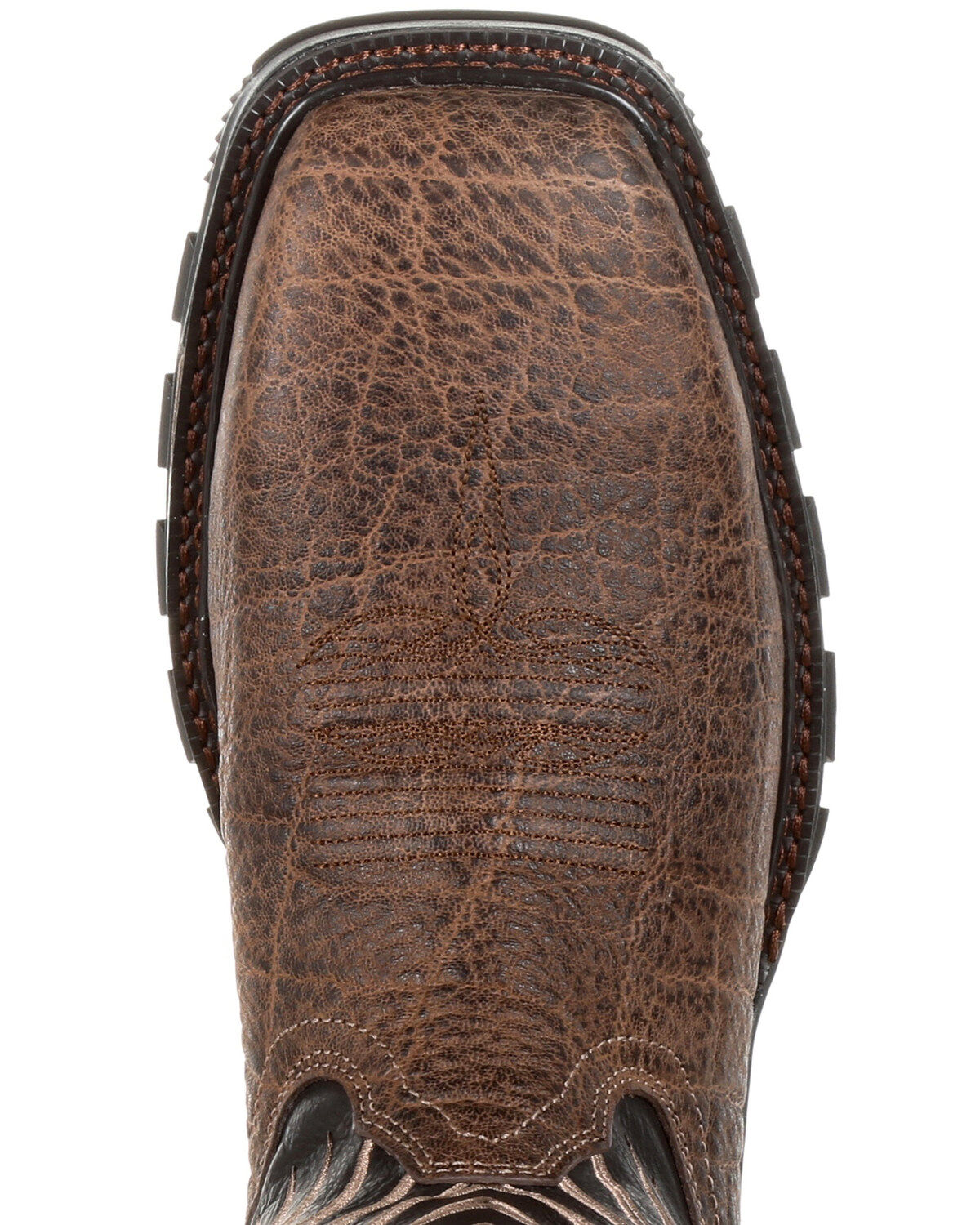 Image #6 - Durango Men's Maverick Waterproof Western Work Boots - Steel Toe, Brown, hi-res