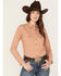 Image #1 - RANK 45® Women's Print Long Sleeve Vented Western Performance Shirt, Pecan, hi-res