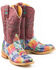 Tin Haul Women's Trippy Check Western Boots - Broad Square Toe, Multi, hi-res