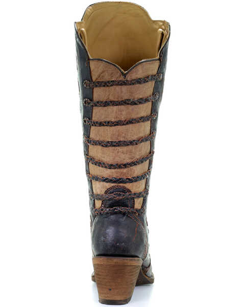Image #5 - Corral Women's Inlay and Straps Western Boots - Snip Toe, , hi-res