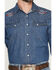 Image #3 - Pendleton Men's Dark Wash Gambler Long Sleeve Snap Denim Western Shirt, Dark Wash, hi-res