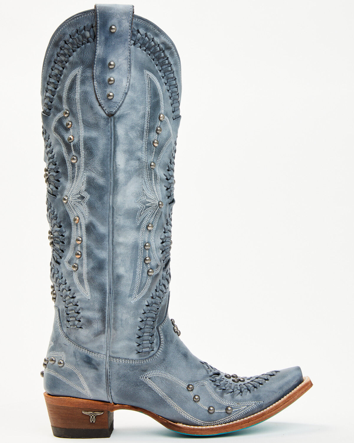 Image #2 - Lane Women's Cossette Western Boots - Snip Toe, Blue, hi-res
