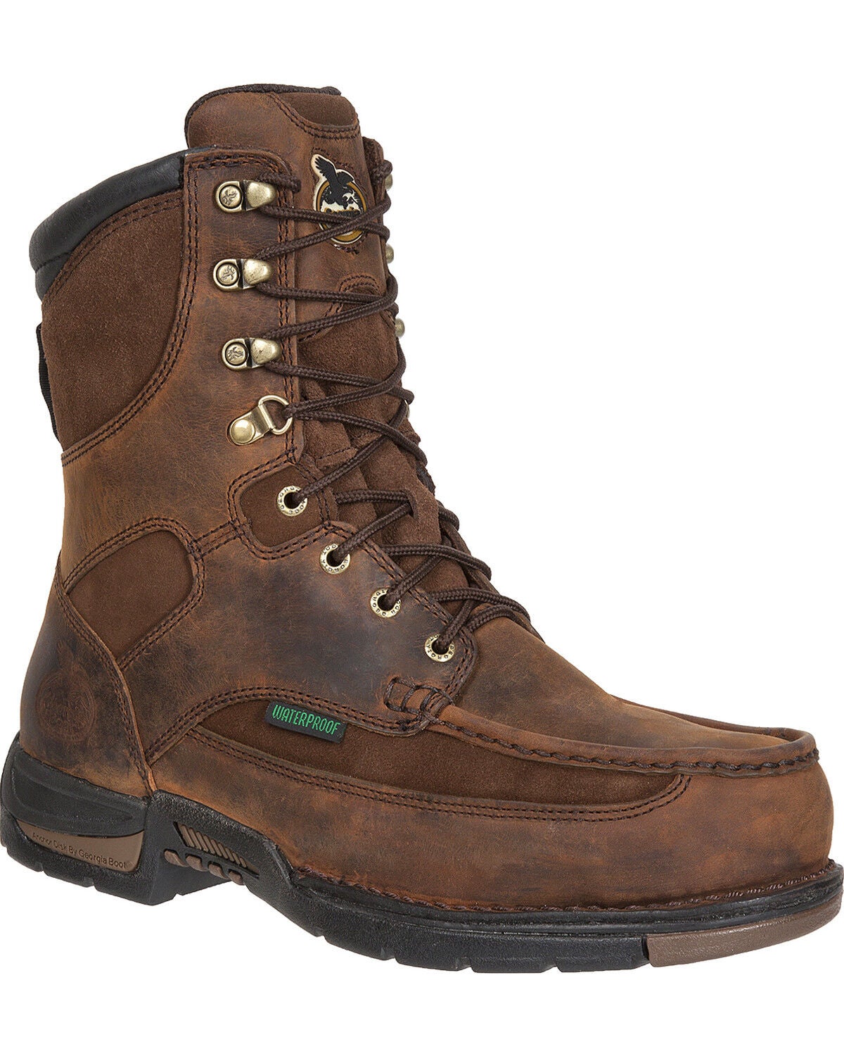 Georgia Men's Waterproof Athens Work Boots, Brown, hi-res