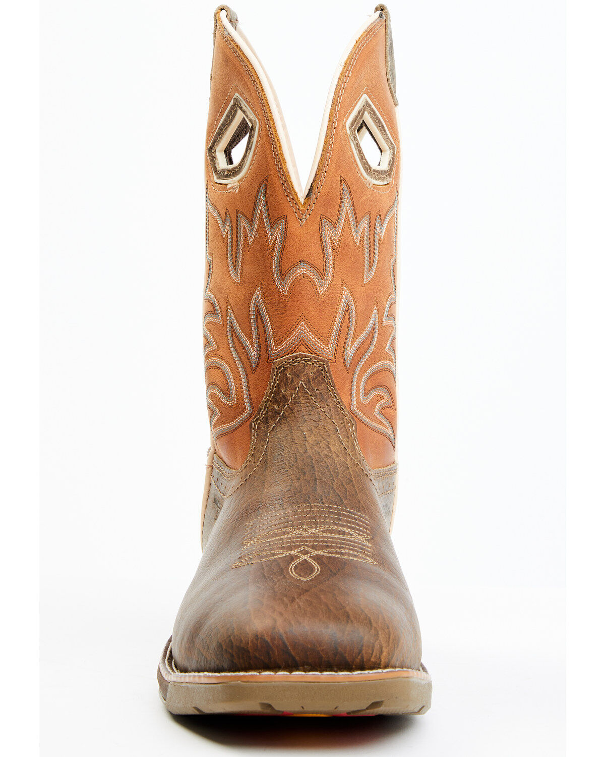 Image #4 - Double H Men's Requiem Pull On Work Roper Boots - Composite Toe, Brown, hi-res