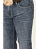 Image #2 - Rock & Roll Denim Men's Rifle Medium Wash Leather Pocket Stretch Straight Skinny Jeans, Medium Wash, hi-res