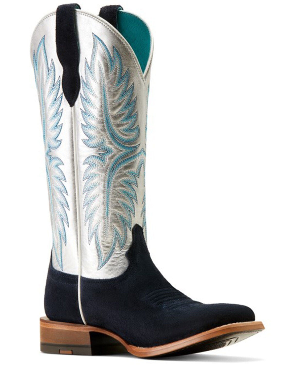 Ariat Women's Frontier Calamity Jane Western Boots - Broad Square Toe, Blue, hi-res