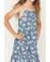Image #3 - Wrangler Girls' Floral Boot Denim Dress, Blue, hi-res