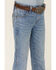 Image #2 - Wrangler Retro Boys' Applewood Medium Wash Slim Straight Stretch Denim Jeans, Medium Wash, hi-res