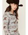 Image #2 - Shyanne Women's Horse Print Blanket Long Sleeve Pearl Snap Western Shirt, Light Blue, hi-res
