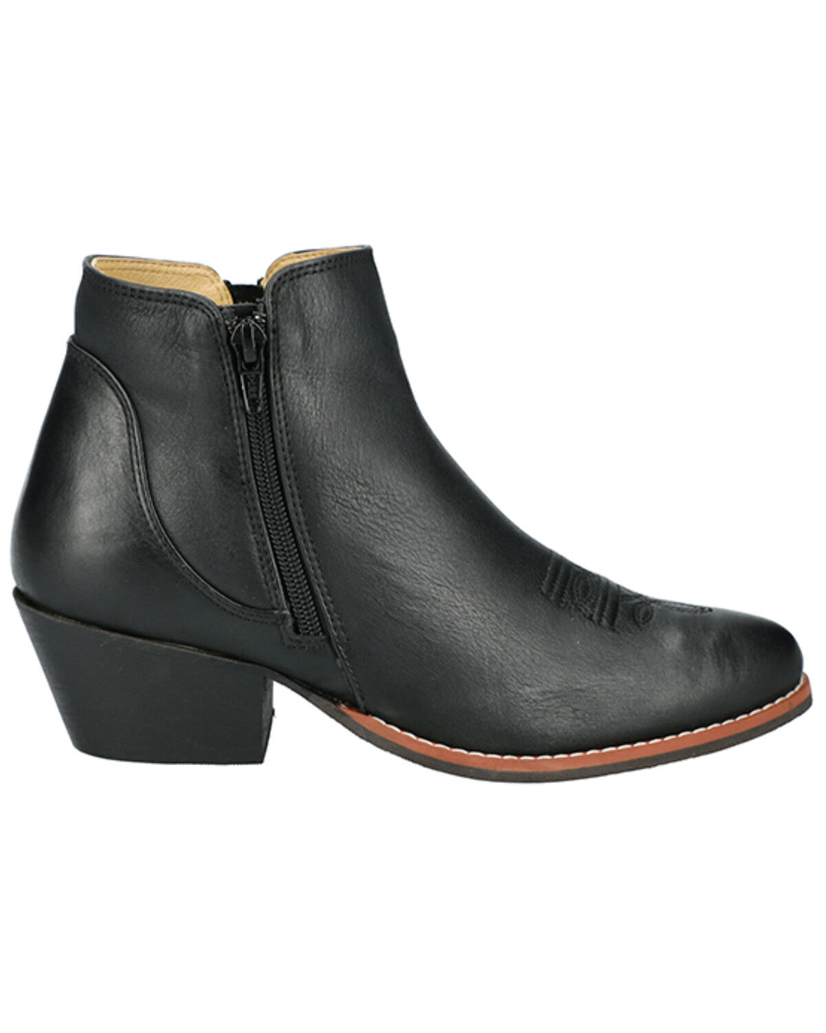 Image #2 - Smoky Mountain Women's Emily Western Booties - Round Toe, Black, hi-res