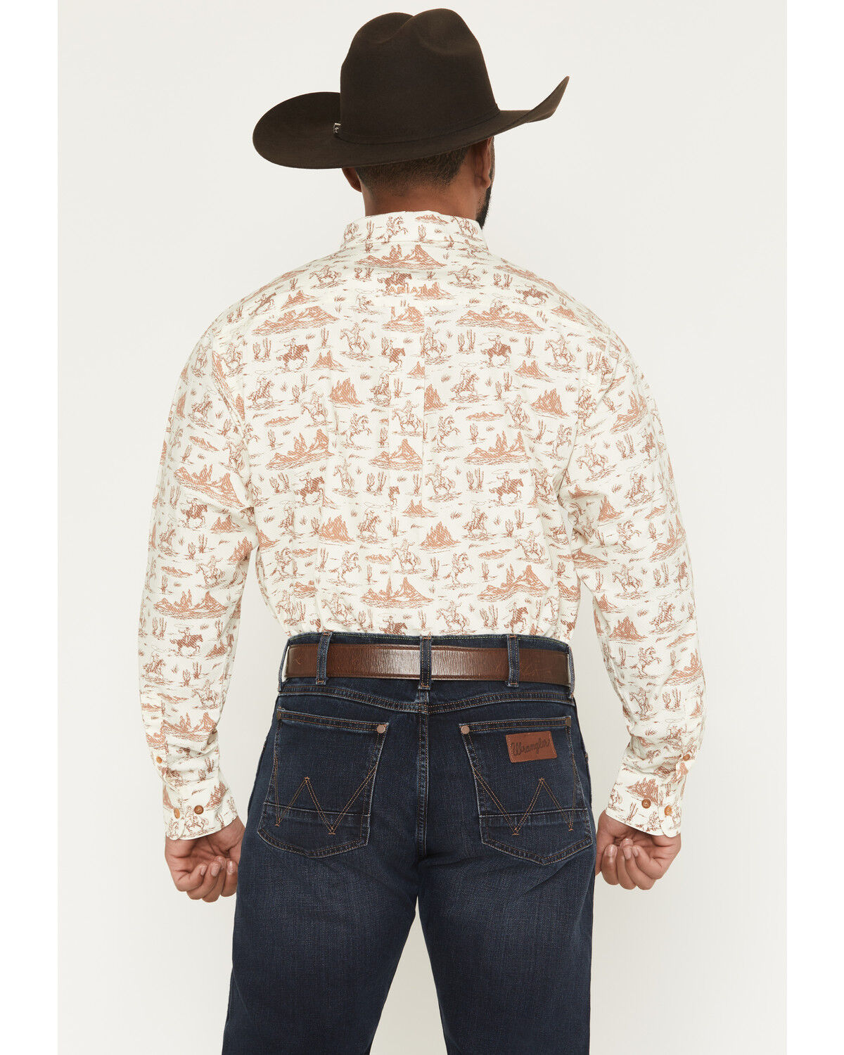Image #4 - Ariat Men's Saint Conversation Print Long Sleeve Button-Down Western Shirt, Cream, hi-res