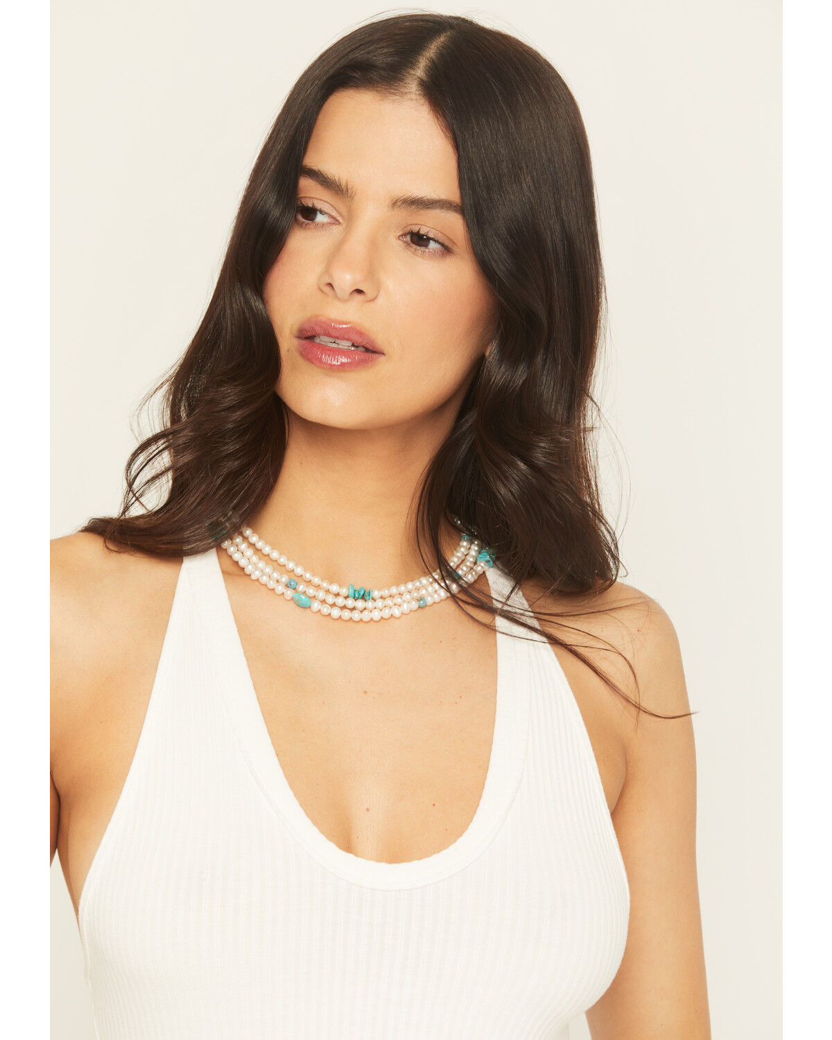 Image #1 - Paige Wallace Women's 3-Layer Pearl Necklace, Silver, hi-res