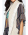 Cripple Creek Women's Crochet Knit Fur Trim Vest, Sand, hi-res