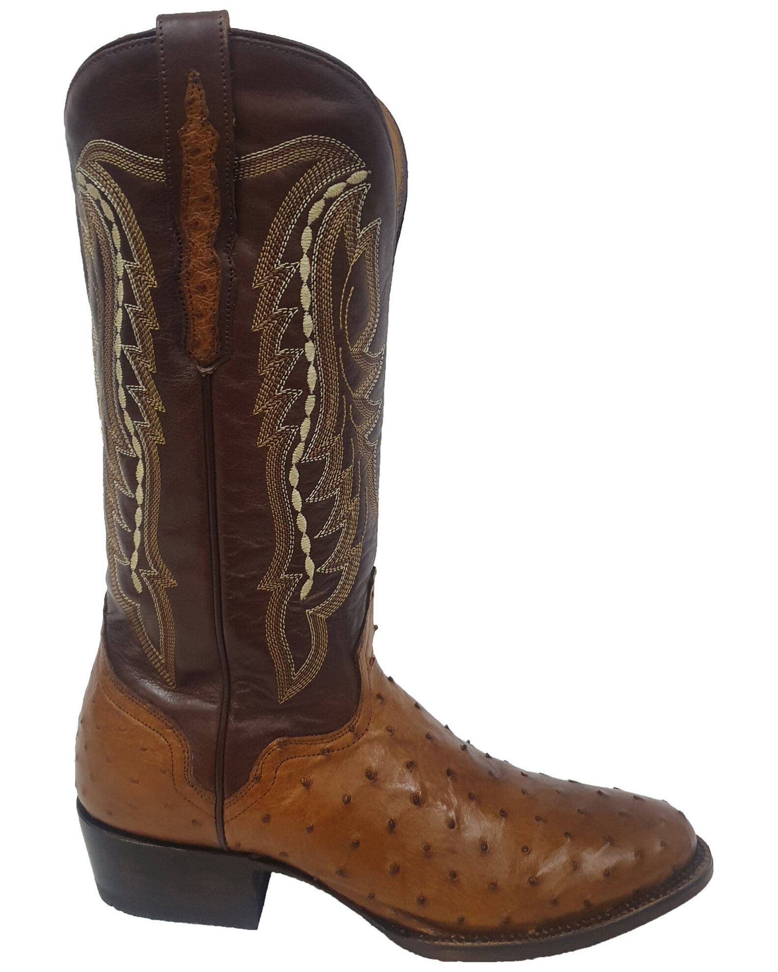 El Dorado Men s Full Quill Ostrich Western Boots Round Toe Boot Barn