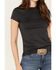 RANK 45 Women's Solid Short Sleeve Performance Tee, Black, hi-res