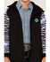 Hooey Girls' Southwestern Print Sleeve Zip-Front Softshell Jacket , Black, hi-res
