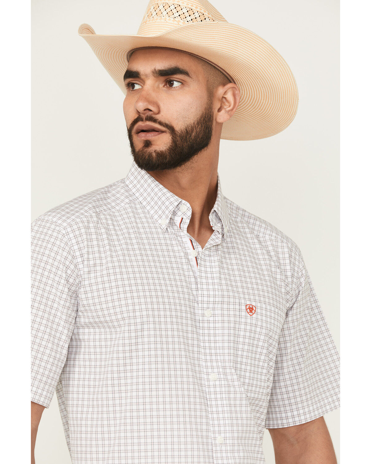 Image #2 - Ariat Men's Pro Series Woody Plaid Print Short Sleeve Button-Down Western Shirt - Tall, , hi-res