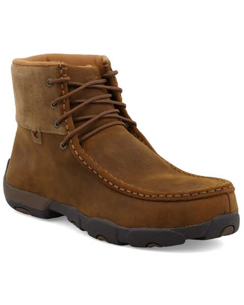 Image #1 - Twisted X Men's 6" Work Driving Moc - Alloy Toe, Brown, hi-res