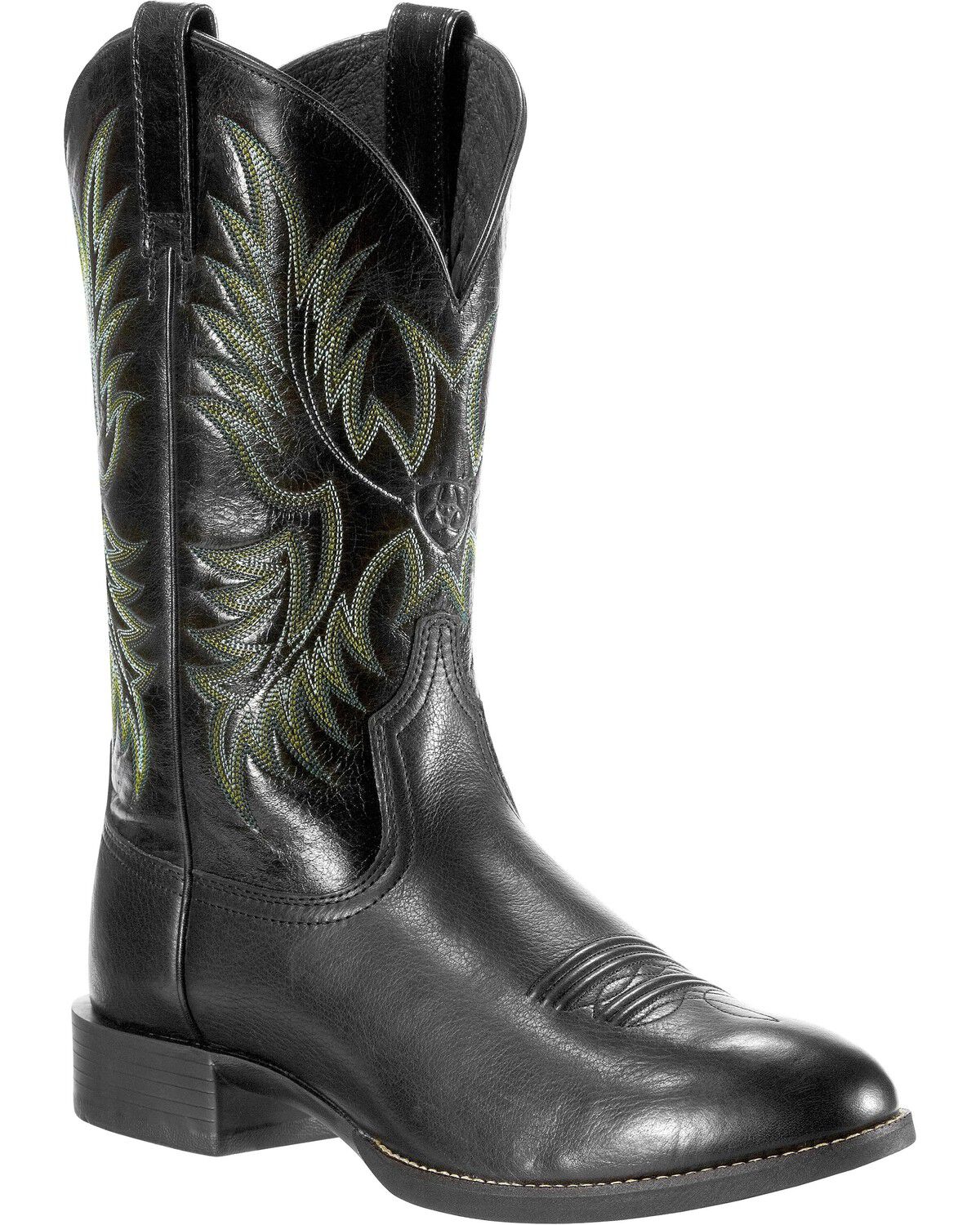 black cowboy boots round toe