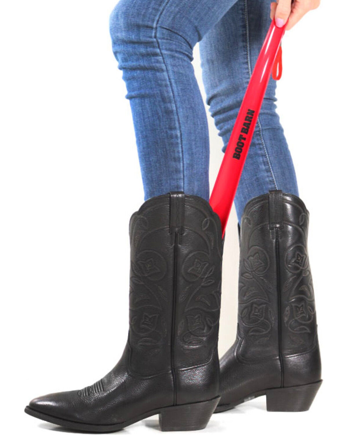 Boot Barn&reg; 18" Curved Boot Horn, Red, hi-res