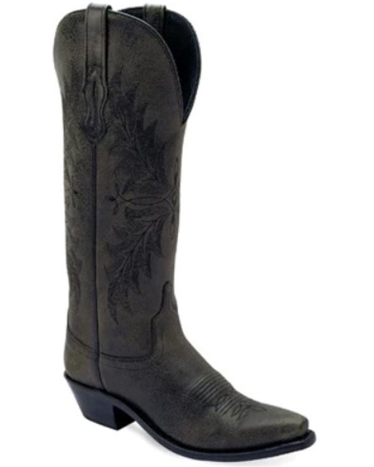 Old West Women's Tall Western Boots - Snip Toe, Black, hi-res