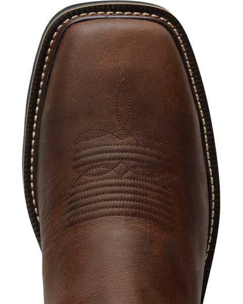 Image #6 - Justin Men's Stampede 11" Steel Toe Western Work Boots, Waxed Brn, hi-res