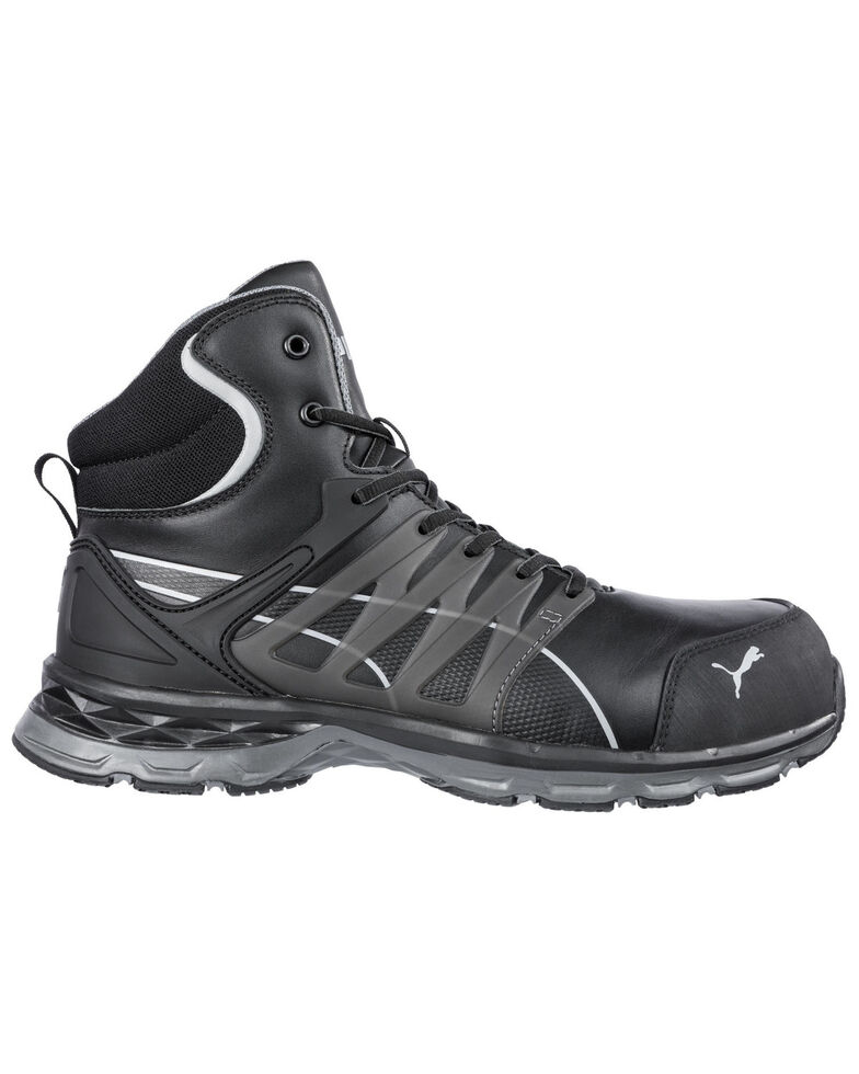 Puma Men's Mid Velocity Work Shoes - Composite Toe, Black, hi-res