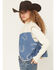 Image #2 - Fornia Women's Boot Barn Exclusive Sherpa Horseshoe Denim Vest, Cream, hi-res