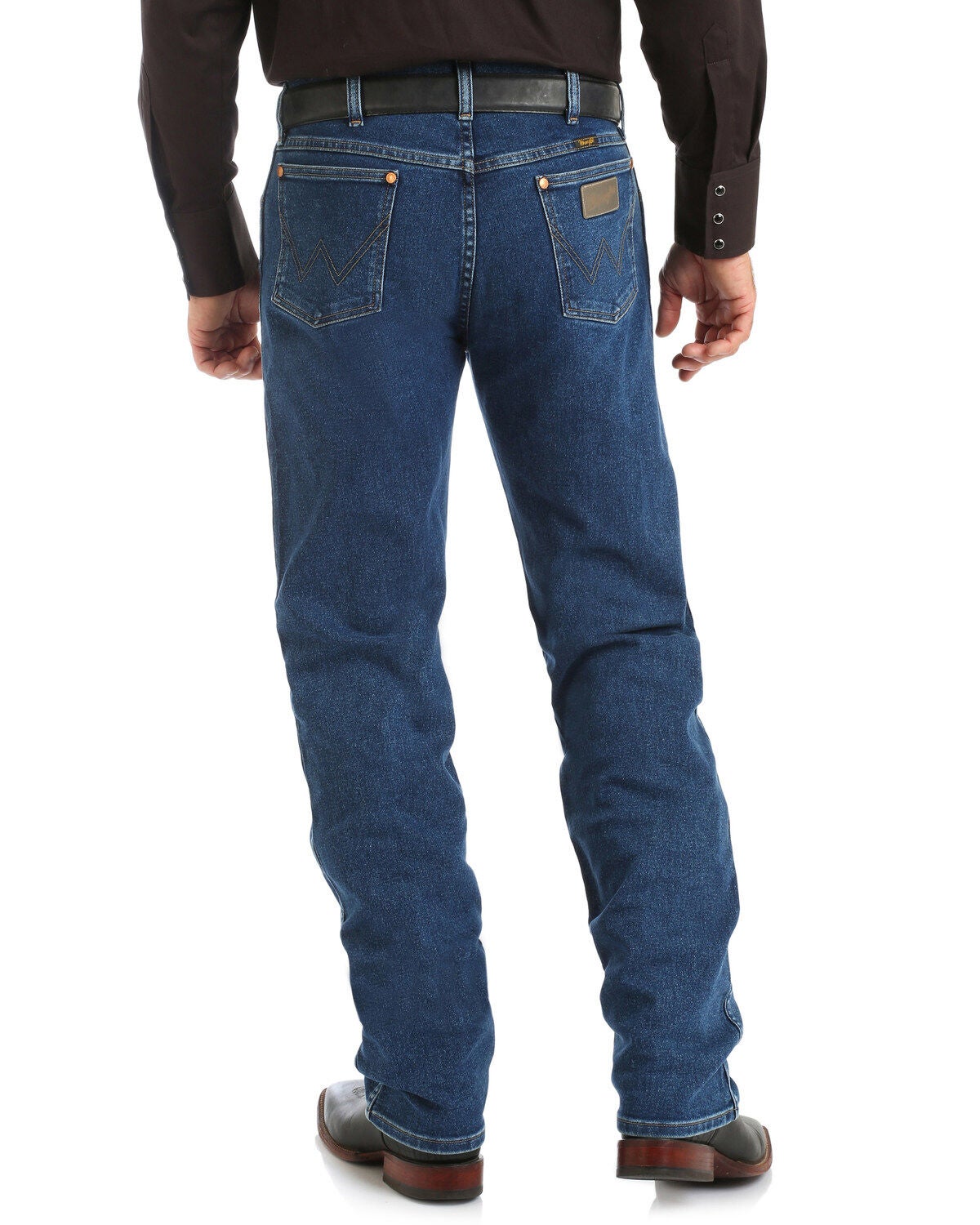 Wrangler Men's Cowboy Cut Active Flex Medium Wash Bootcut Denim Jeans - Tall, Blue, hi-res
