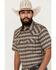 Image #2 - Cody James Men's Grit Plaid Print Short Sleeve Snap Western Shirt , Brown, hi-res