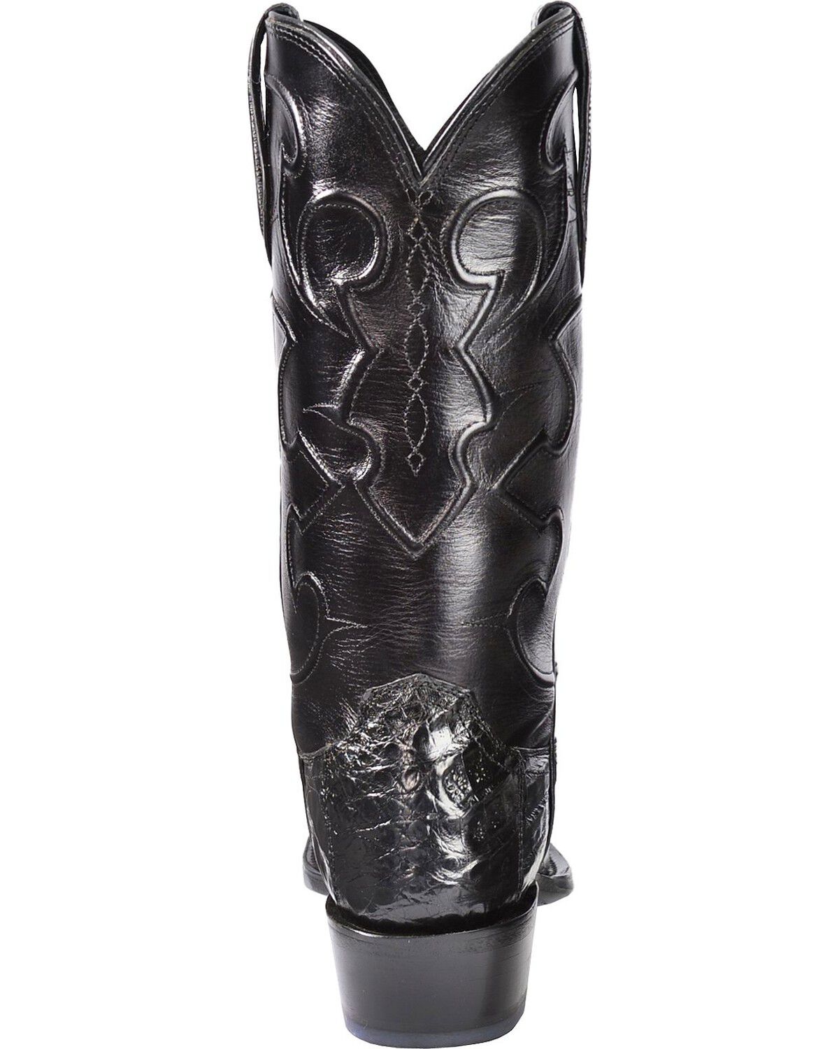 lucchese crocodile boots black