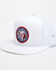 Image #1 - Lazy J Ranch Men's Solid White Tejas Americas Patch Mesh-Back Ball Cap, White, hi-res