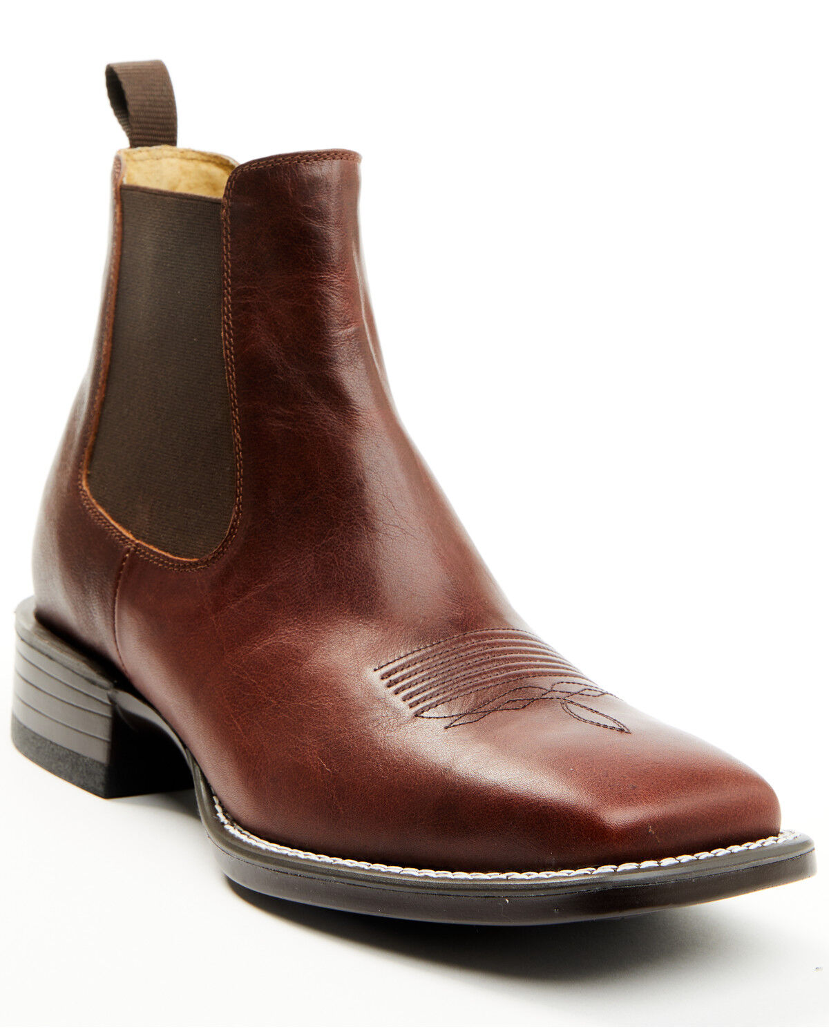 Image #1 - Cody James Men's Jones Chelsea Boots - Broad Square Toe, Cognac, hi-res