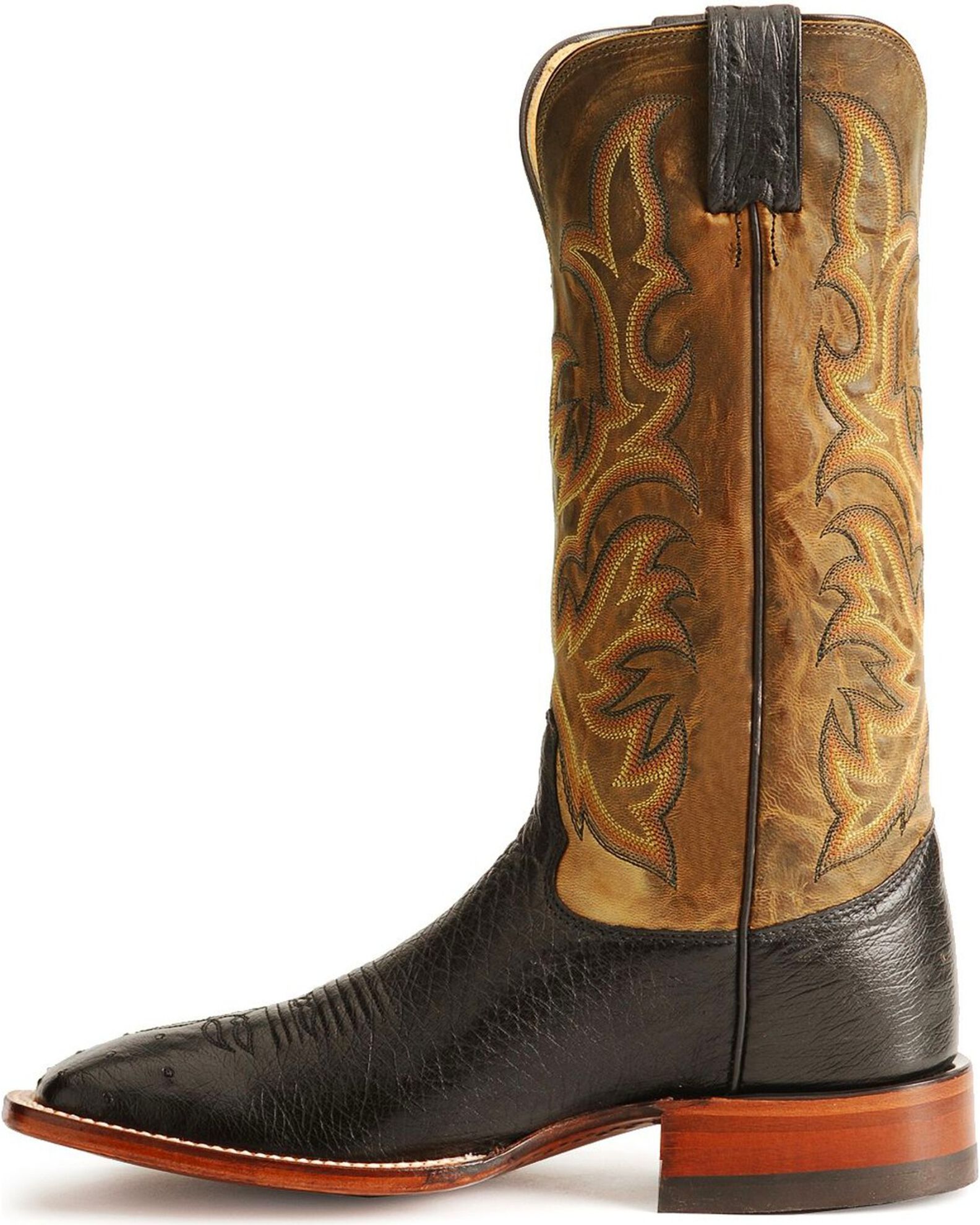 Justin Men s Smooth Ostrich AQHA Remuda Western Cowboy Boots Square Toe Boot Barn
