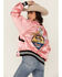 Image #4 - The Laundry Room Women's Coors Beer Wolf Stadium Satin Bomber Jacket, Pink, hi-res