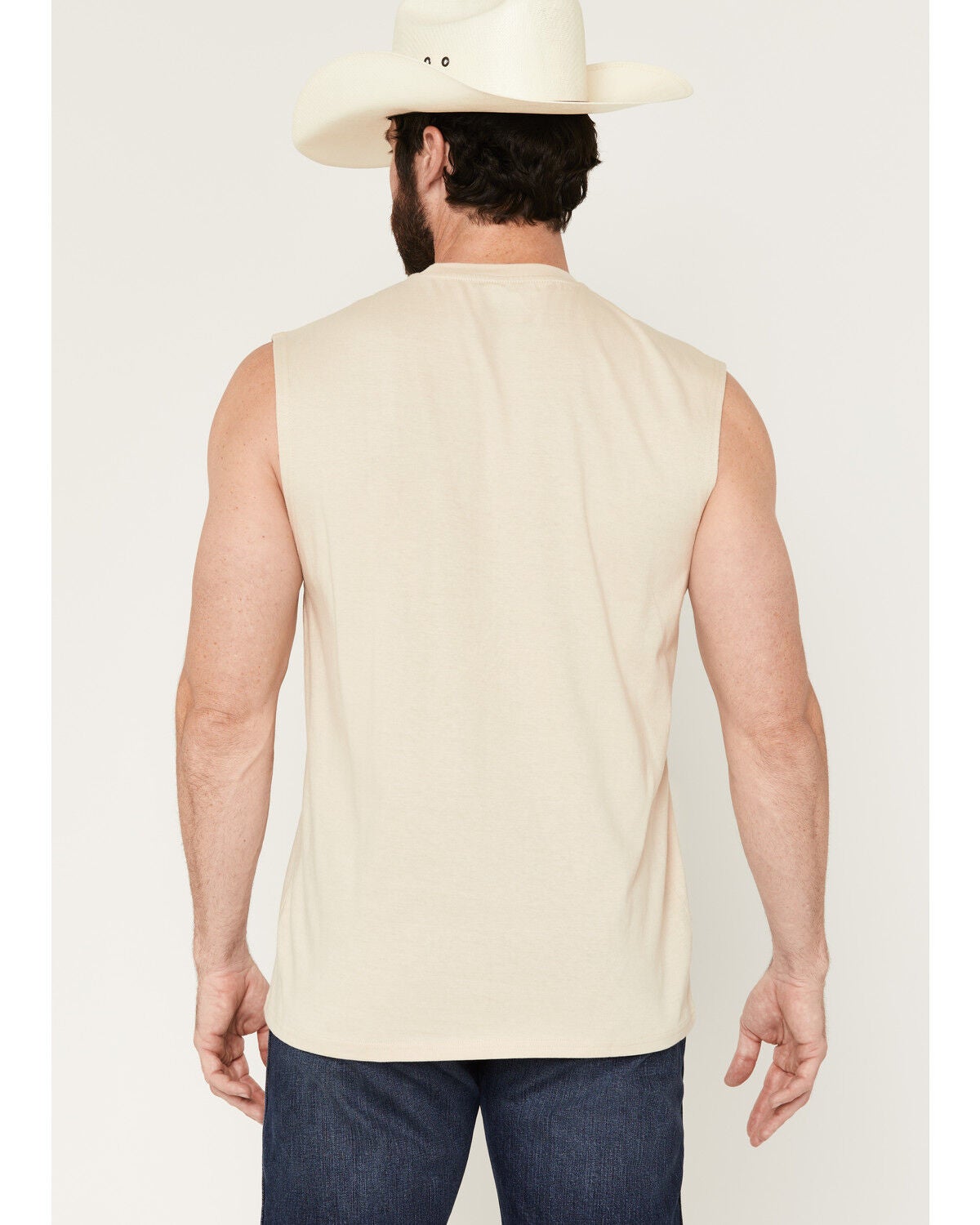 Image #4 - PBR Men's Logo Graphic Muscle T-Shirt, Natural, hi-res