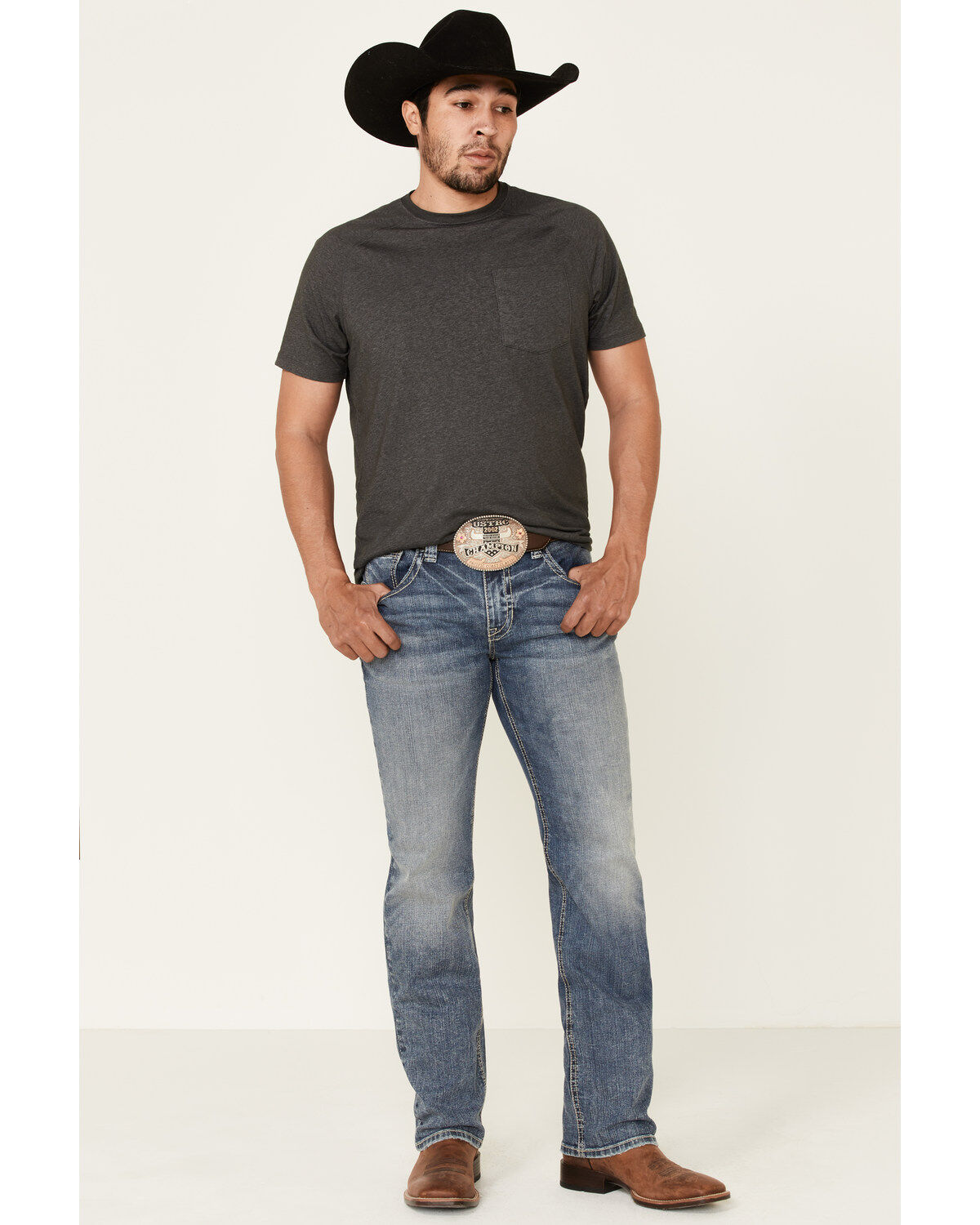 western boots and jeans