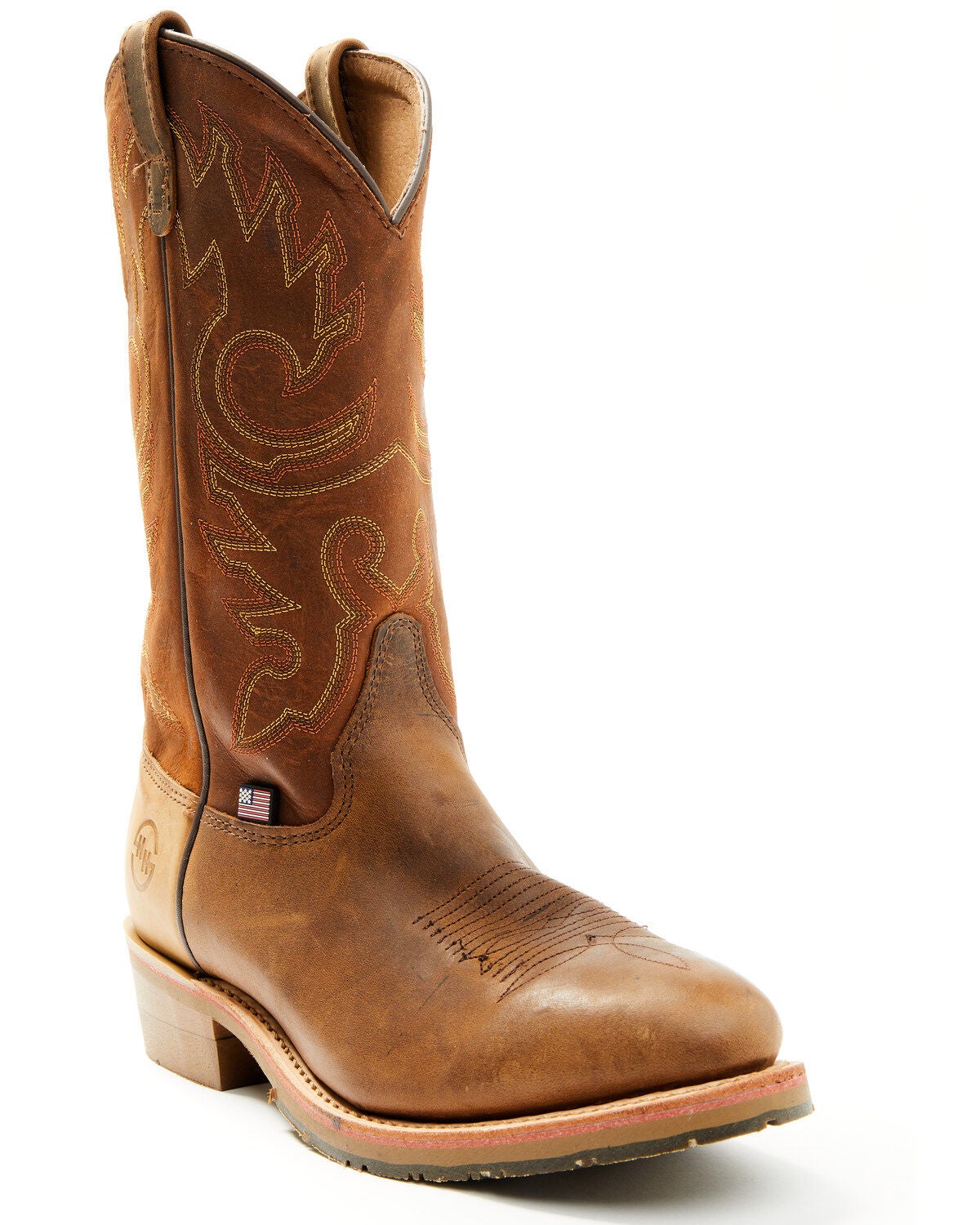 Double H Men's 12" Domestic I.C.E.&trade; Western Boots - Round Toe, Brown, hi-res