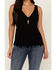 Idyllwind Women's Bluebell Twist & Fringe Top, Black, hi-res