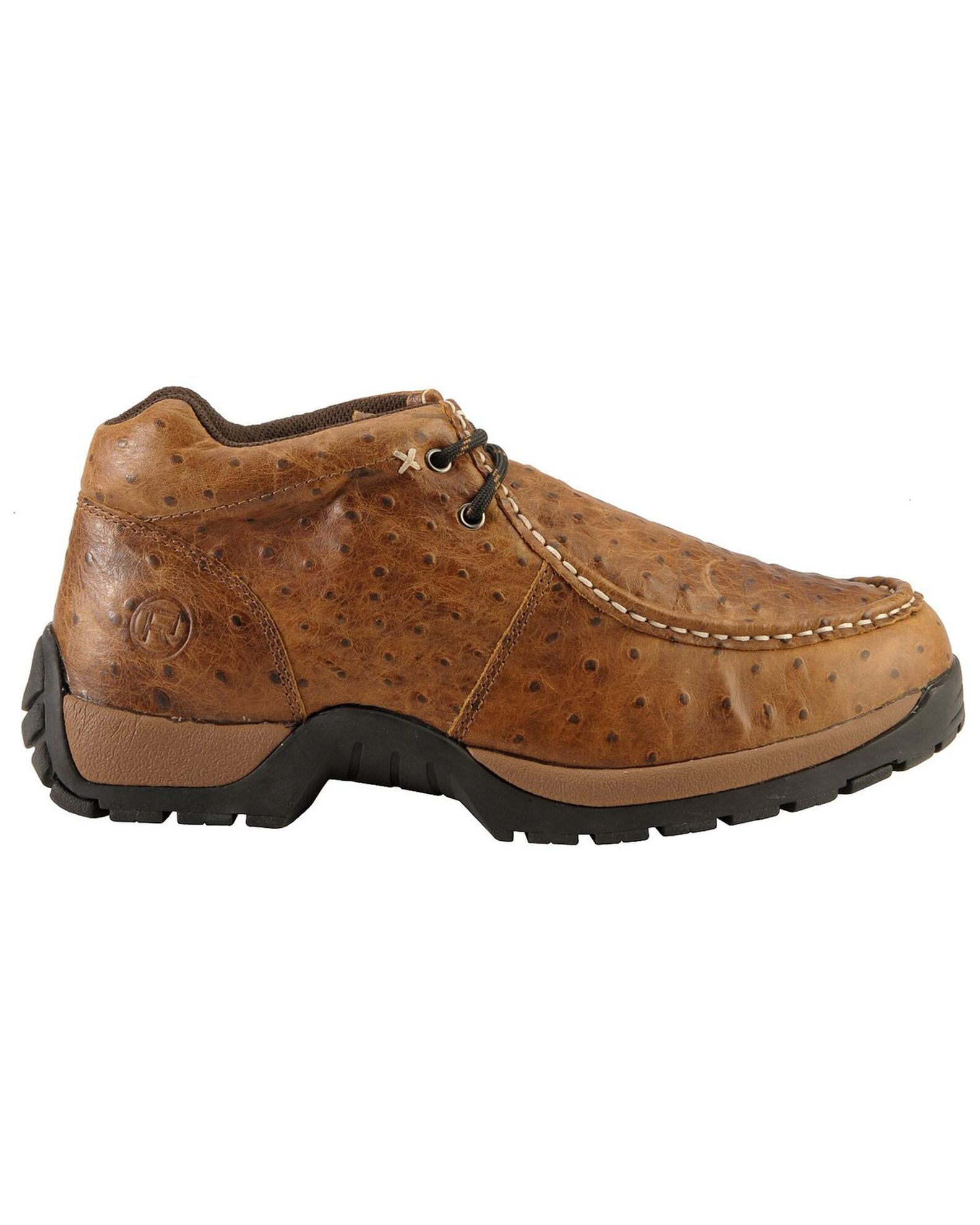 Image #2 - Roper Men's Ostrich Print Chukka Casual Boots, Brown, hi-res