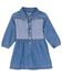 Image #1 - Wrangler Toddler Girls' Two Tone Long Sleeve Dress, Blue, hi-res