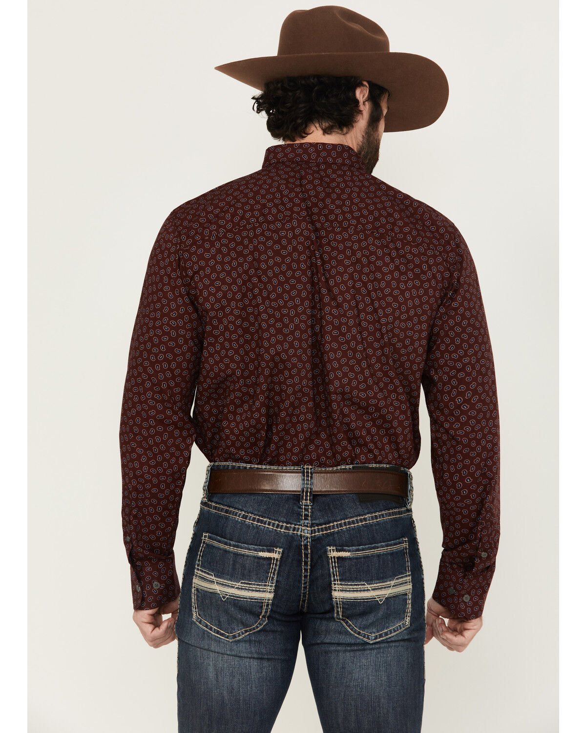 Product Name:  Wrangler X Cody Johnson Men's Paisley Print Long Sleeve Button-Down Western Shirt