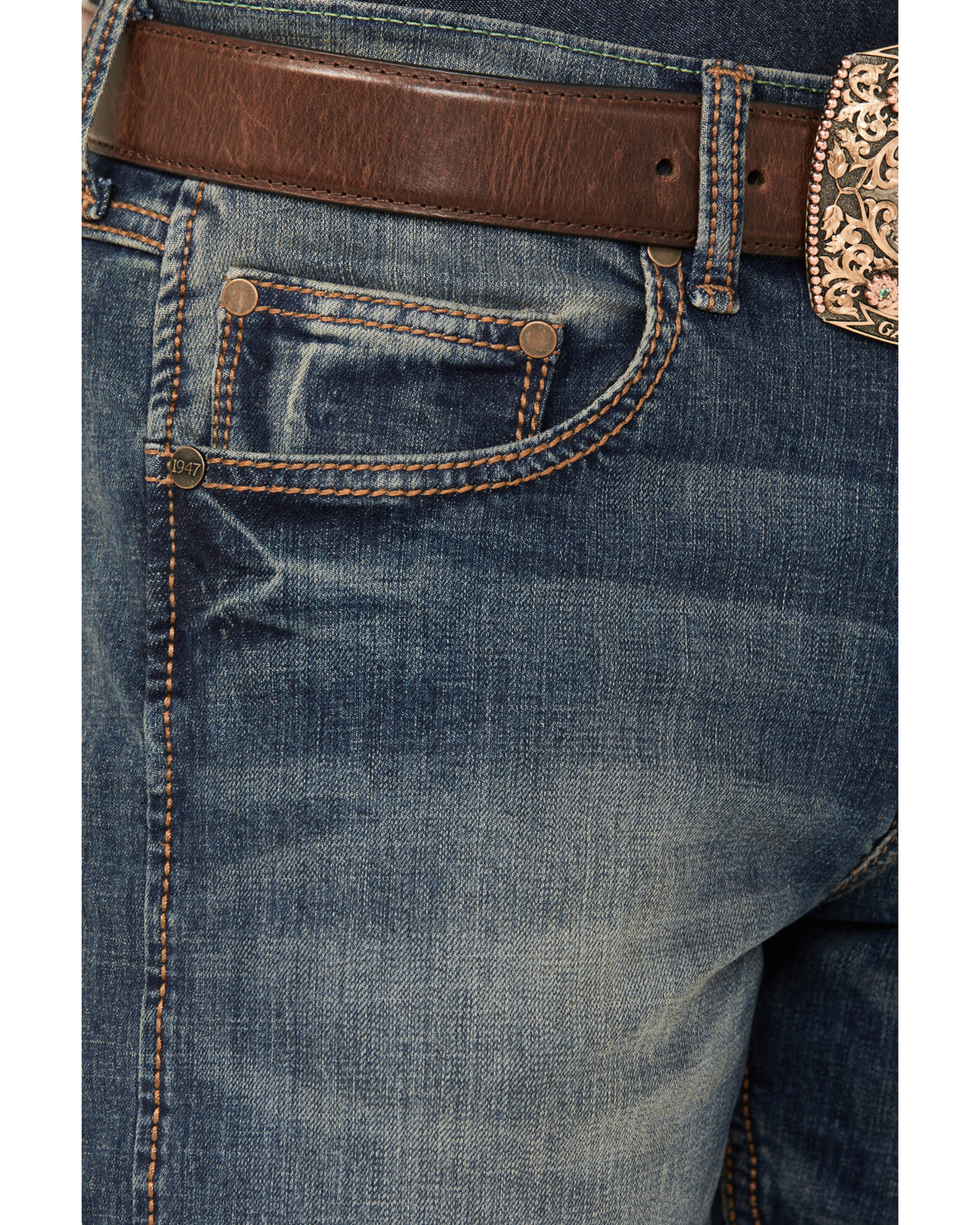Image #4 - Wrangler Retro Men's Limited Edition Slim Straight Jeans, Denim, hi-res