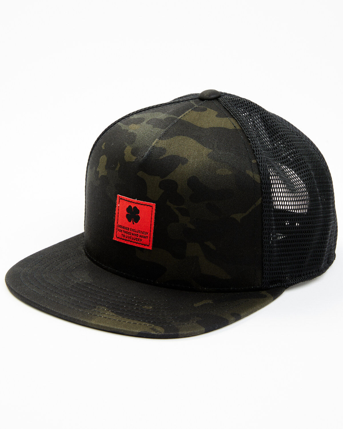 Image #1 - Black Clover Men's Camo Mesh Label Patch Ball Cap, Camouflage, hi-res