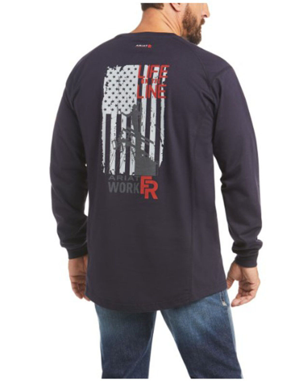Image #2 - Ariat Men's FR Air On The Line Graphic Long Sleeve Work Shirt , , hi-res