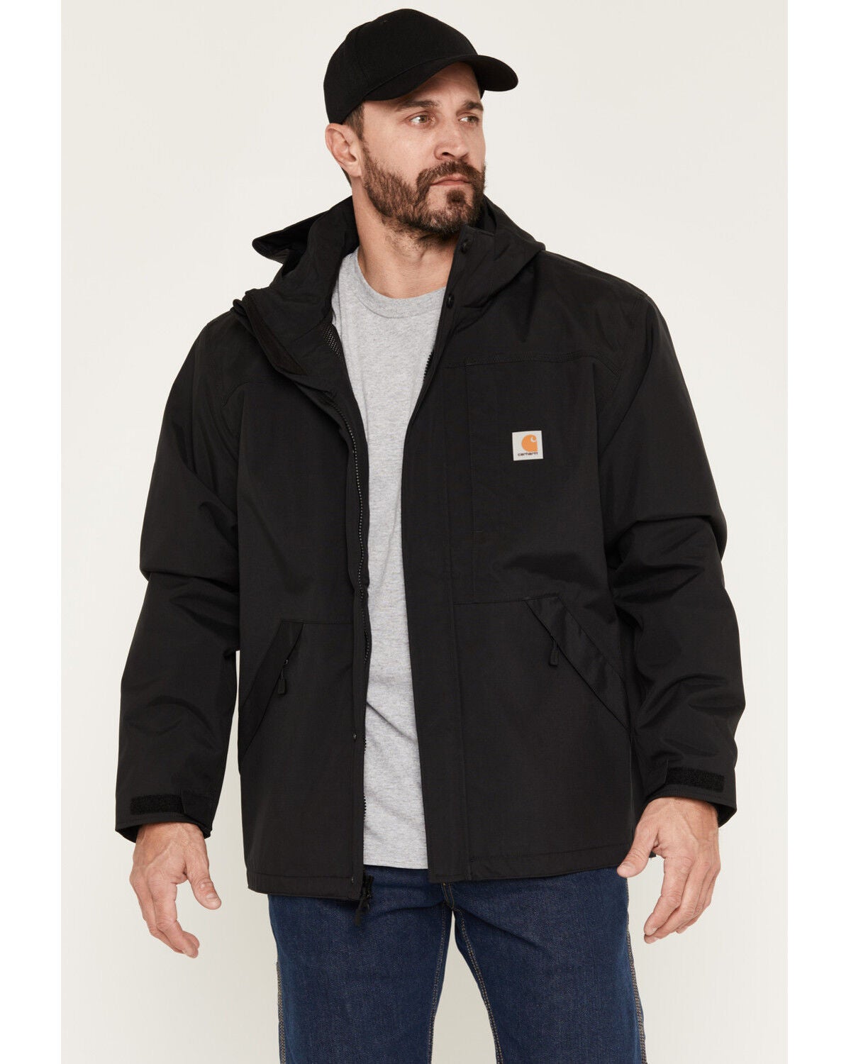 Image #1 - Carhartt Men's Shoreline Storm Defender Heavyweight Work Jacket - Big, Black, hi-res